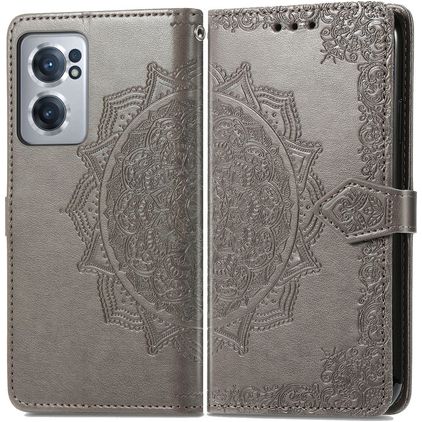 Mobigear Mandala OnePlus Nord CE 2 Funda tipo libro Cartera - Gris