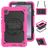 Mobigear SureGrip Xtreme Samsung Galaxy Tab A11 Fodral Hårdplast / Silikon Skal + Axelrem + Ställ - Rosa