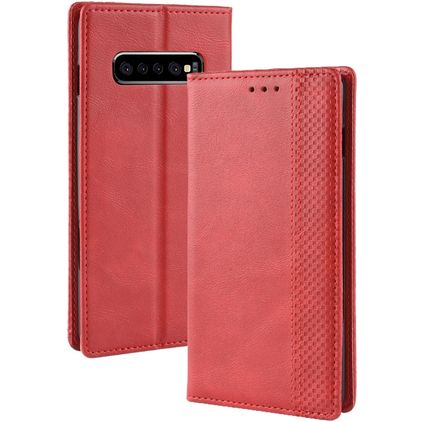 Mobigear Sensation Samsung Galaxy S10 Plus Etui z klapką typu portfel - Czerwony
