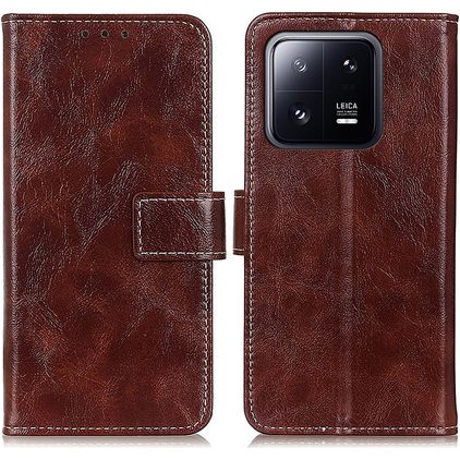 Mobigear Basic Xiaomi 13 Etui z klapką typu portfel - Brązowy