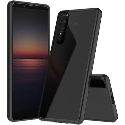 Mobigear Crystal Sony Xperia 1 II Funda Plástico rígido Carcasa - Negro / Transparente