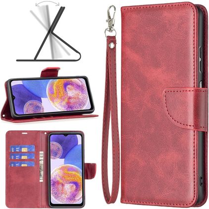Mobigear Excellent Samsung Galaxy A23 Funda tipo libro Cartera - Rojo