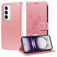 Mobigear Flowers OPPO Reno 12 Pro Capa livro Carteira - Rosa dourado