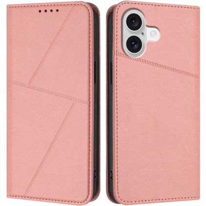 Mobigear Frosted Flip iPhone 17 Cover a libro portafoglio - Rosa