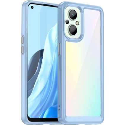 Mobigear Crystal OPPO Reno 7 Lite Tvrdý plast Zadní kryt - Průhledná / Modrá