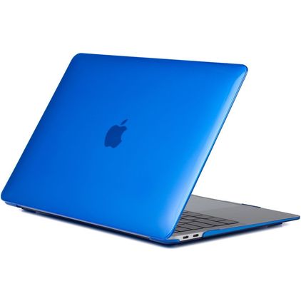 Mobigear Glossy MacBook Air 13 palců (2018-2020) Pevný skořepinový kryt na MacBook - Tmavě modrá - Model A1932 / A2179 / A2337