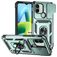 Mobigear Armor Ring Cam Slide Xiaomi Redmi A1 4G Hårdt Bagsidecover Stødsikkert med ringholder og Camera Slider - Grøn