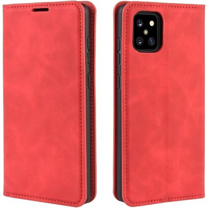 Mobigear Retro Slim Samsung Galaxy Note 10 Lite Plånboksfodral med sedelfack - Röd