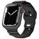 Mobigear Sport Armor Silikoni Apple Watch Ranneke Tappikiinnitys - 42/41/40/38 mm - Musta