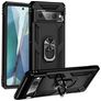 Mobigear Armor Ring Google Pixel 7 Pro Hard Case Back cover Shockproof with Ring Holder - Black
