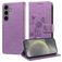 Mobigear Flowers Samsung Galaxy S25 Wallet case - Purple