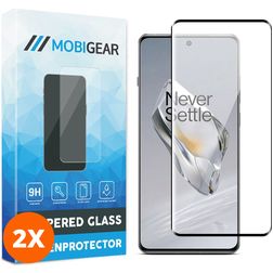 Mobigear Premium OnePlus 12 Tempered Glass Screen Protector - Case Friendly - Black (2-Pack)