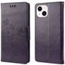 Mobigear Flowers iPhone 14 Wallet case - Purple