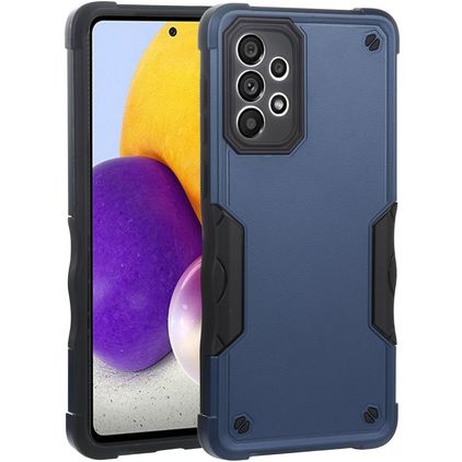 Mobigear Non-slip Armor Samsung Galaxy A73 Hårdt Bagsidecover Stødsikkert - Blå