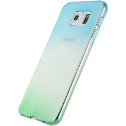 Xccess Thin Samsung Galaxy S6 Edge Elastyczne TPU Slim Etui plecki - Zielony