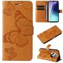 Mobigear Butterfly Xiaomi Redmi 14C Cover a libro portafoglio - Cognac