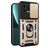 Mobigear Armor Ring Cam Slide Xiaomi 13 Plástico rígido Capa traseira Antichoque com anel e tampa deslizante para câmara - Dourado