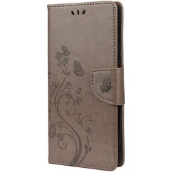 Mobigear Flowers Samsung Galaxy A23 Cover a libro portafoglio - Grigio