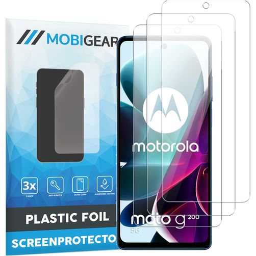 Mobigear Motorola Moto G200 5G Screen Protector Film - Case Friendly (3-Pack)