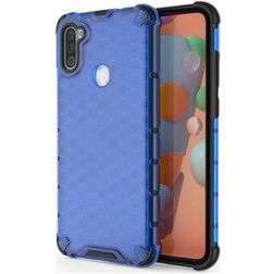 Mobigear Honeycomb Samsung Galaxy A11 Hard Case Back cover Shockproof - Blue