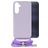 Mobilize Lanyard Gelly Samsung Galaxy A25 TPU flexible Funda con cuerda - Pastel Purple