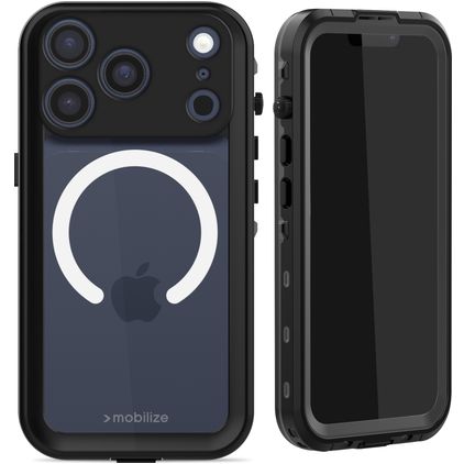Mobilize Waterproof iPhone 17 Pro Vandafvisende MagSafe Hårdt Bagsidecover - Sort