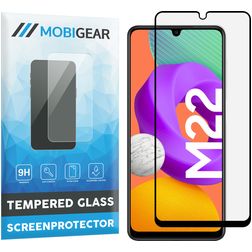 Mobigear Premium Samsung Galaxy M22 Szkło hartowane Ochrona ekranu - Kompatybilna z etui - Czarny