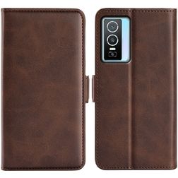 Mobigear Slim Magnet Vivo Y76 Funda tipo libro Cartera - Marrón