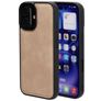 Mobiparts Classic iPhone 16 MagSafe TPU / Leatherette Back cover - Moonstone Beige