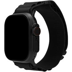 Mobilize Alpine Nailon Apple Watch Ranneke Solki - 42/41/40/38 mm - Musta