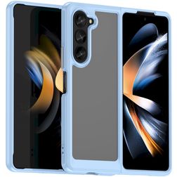 Mobigear Crystal Samsung Galaxy Z Fold 5 Funda Plástico rígido Carcasa - Transparente / Azul