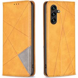 Mobigear Rhombus Slim Samsung Galaxy A56 Cover a libro - Cognac