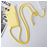 Mobigear Lanyard Card iPhone 15 Silicone Case with lanyard and Card Holder - Yellow