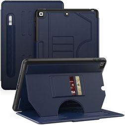 Mobigear Magnetic Folio iPad 7 (2019) Etui z klapką + Uchwyt na rysik - Granatowy