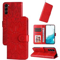 Mobigear Sunflower Samsung Galaxy S23 Funda tipo libro Cartera - Rojo