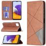 Mobigear Rhombus Slim Samsung Galaxy A22 5G Wallet case - Brown