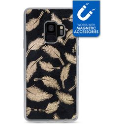 My Style Magneta Samsung Galaxy S9 Fleksibel TPU Bagsidecover - Golden Feathers