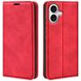 Mobigear Retro Slim iPhone 17 Funda tipo libro Cartera - Rojo