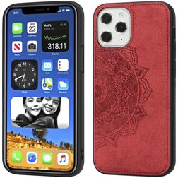 Mobigear Mandala iPhone 12 Pro Max Funda Plástico rígido Carcasa - Rojo