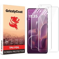 GrizzlyCoat Motorola Edge 60 Pro Película de ecrã em plástico - Compatível com capas (Pack de 2)
