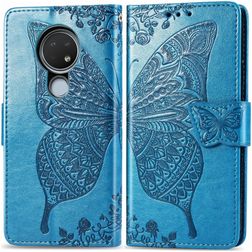 Mobigear Butterfly Nokia 7.2 Funda tipo libro Cartera - Azul
