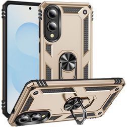 Mobigear Armor Ring Samsung Galaxy S25 Edge Kova Suojakuori Iskunkestävä + Sormuspidike - Kulta