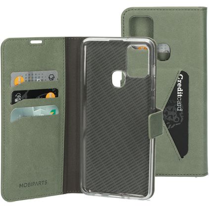 Mobiparts Classic Wallet Samsung Galaxy A21s Wallet case - Stone Green