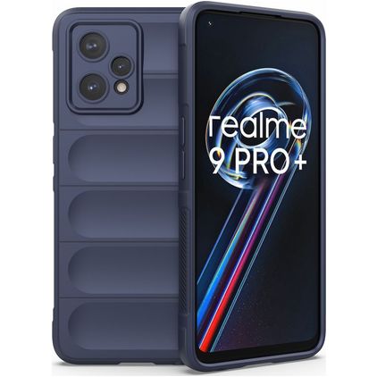 Mobigear Bumpy Realme 9 Pro Plus Elastyczne TPU Etui plecki - Ciemnoniebieski