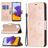 Mobigear Butterfly Samsung Galaxy A22 5G Pungetui med Seddelrum - Rosaguld