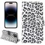 Mobigear Leopard iPhone 14 Pro Max Funda tipo libro Cartera - Blanco