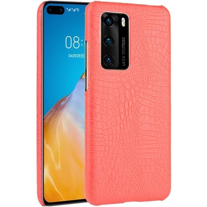 Mobigear Croco Huawei P40 Tvrdý plast Zadní kryt - Červená