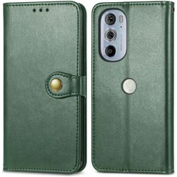 Mobigear Snap Button Motorola Edge 30 Pro Cover a libro portafoglio - Verde
