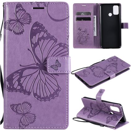 Mobigear Butterfly OPPO A53s Etui z klapką typu portfel - Fioletowy