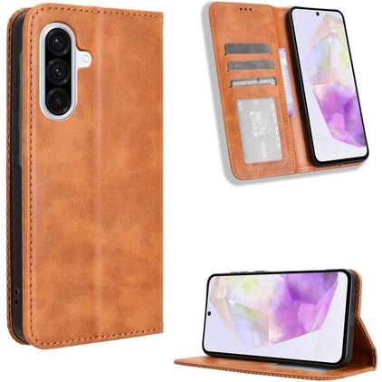 Mobigear Sensation Samsung Galaxy A56 Funda tipo libro Cartera - Marrón